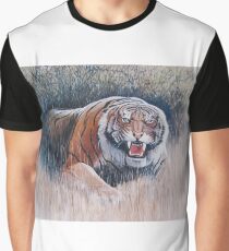 Very angry Tiger in Nepal Graphic T-Shirt