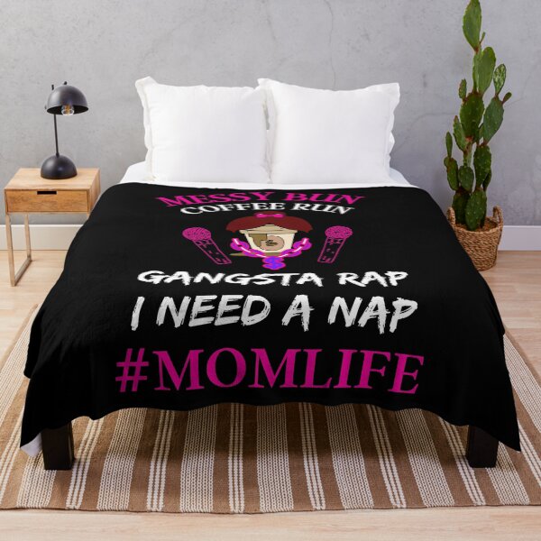 Item preview, Messy Bun Coffee Run Gangsta Rap Necesito una siesta Mom Life designed and sold by WoodburyLake.