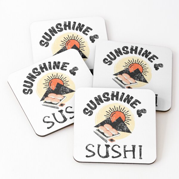 Item preview, Sunshine & Sushi Distressed Style Summer Sunset Food Design designed and sold by modernfamgear.