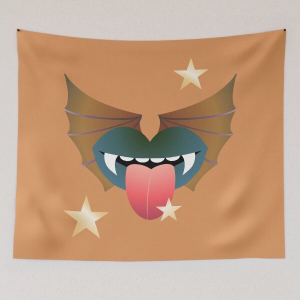 Item preview, Vampire Kisses the Night - BLUE designed and sold by RawSunArt.