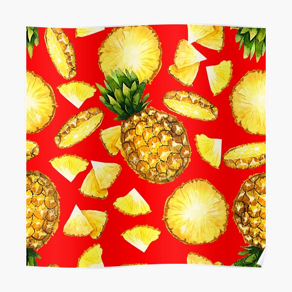 Poster Umgedrehte Ananas Redbubble