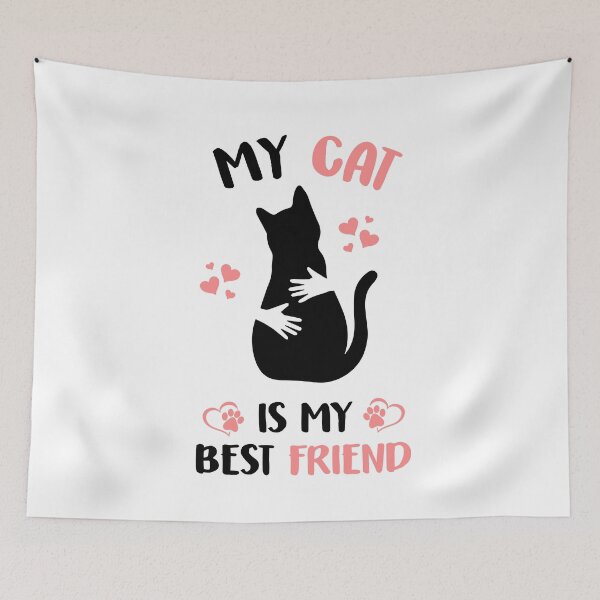 Item preview, my cat is my best friend, cat lady quotes, pretty cat designed and sold by PRINTED ..