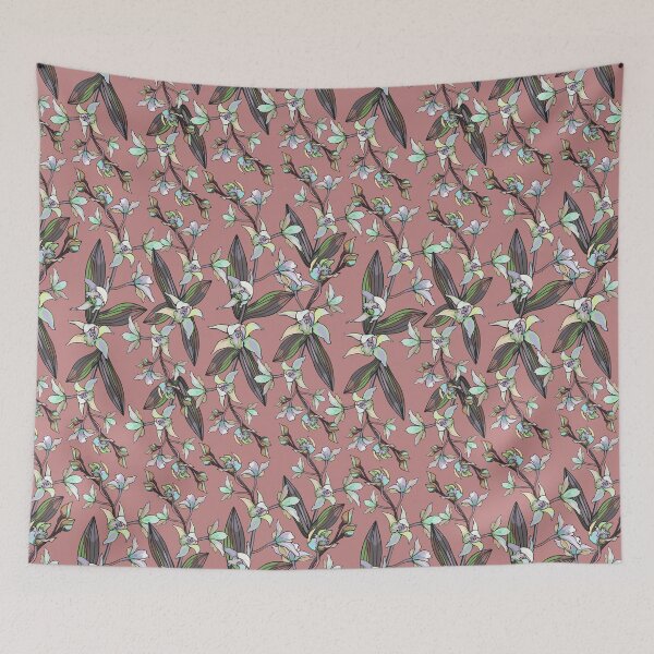 Item preview, Dusky Pink Orchid Pattern designed and sold by Sketchbook Designs.