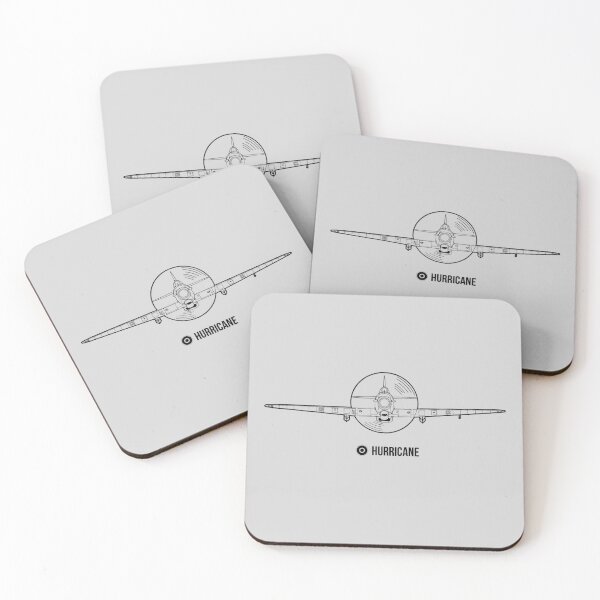 Item preview, RAF Hurricane Front Blueprint Dark designed and sold by artbyedo.