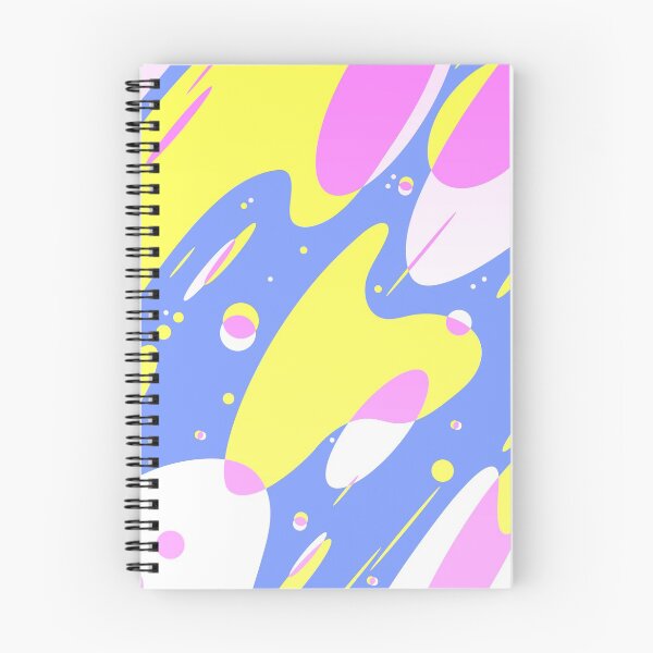 Aperçu de l'œuvre Blue, Pink and Yellow Abstract Liquid shapes Pattern créée et vendue par TheGazzmaster.