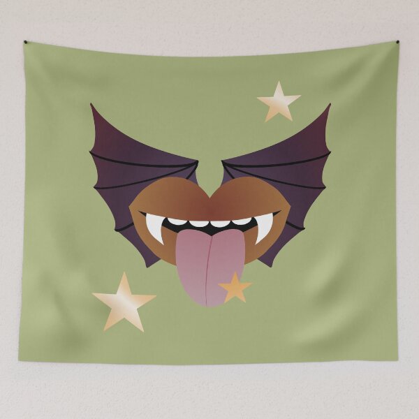 Item preview, Vampire Kisses the Night - BROWN BAT designed and sold by RawSunArt.
