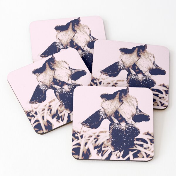 Item preview, Sepia Black Blue Iris with Peach Silver tones Photography, Flower, Nature Decor designed and sold by Gulnaz Turdalieva.