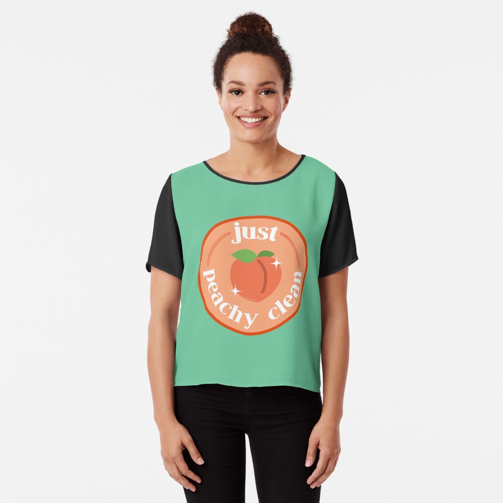 Peachy Clean Fun Cleaning Lady Gifts Chiffon Top