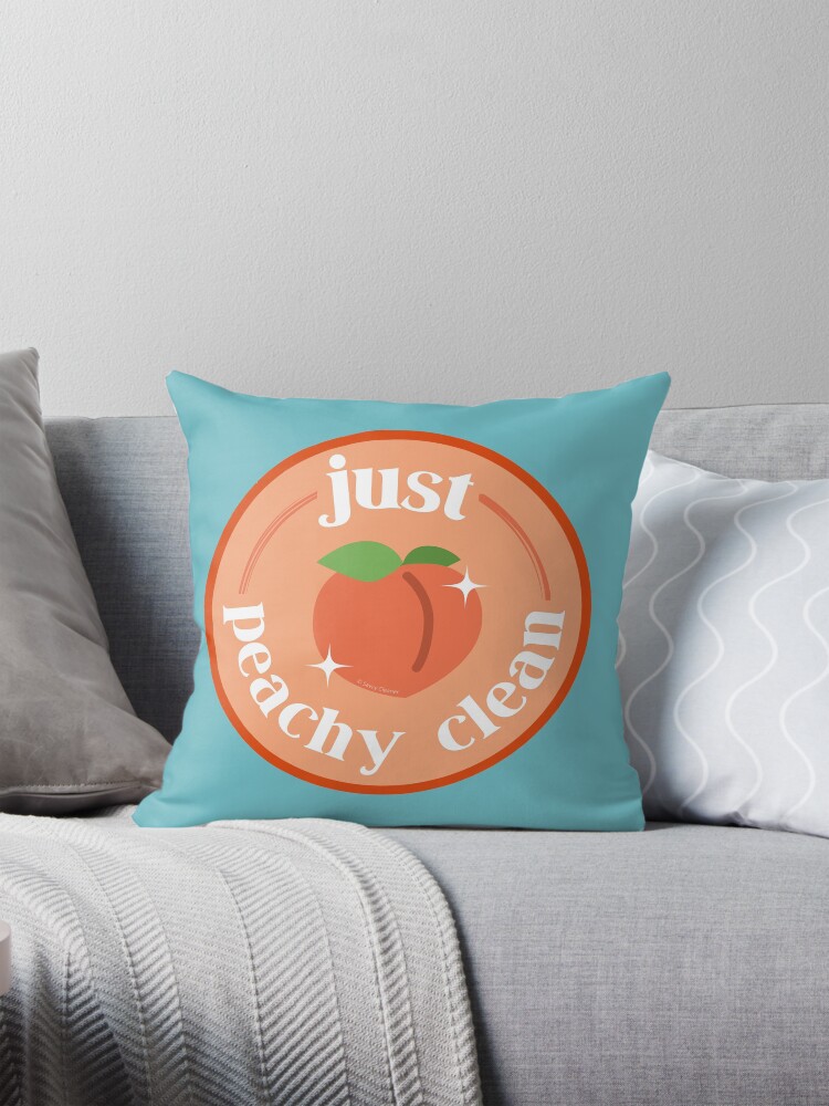 Thumbnail 1 of 4, Pillow, Peachy Clean Fun Cleaning Lady Gifts designed and sold by SavvyCleaner.