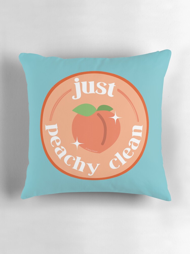 Thumbnail 3 of 4, Pillow, Peachy Clean Fun Cleaning Lady Gifts designed and sold by SavvyCleaner.