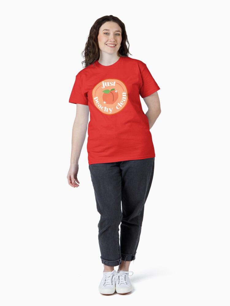 Thumbnail 4 of 7, Classic T-Shirt, Peachy Clean Fun Cleaning Lady Gifts designed and sold by SavvyCleaner.