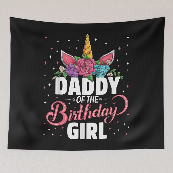 Item preview, Daddy Of The Birthday Girl Unicorn Girls Family Matching T-Shirt designed and sold by Lukifo-Amity.