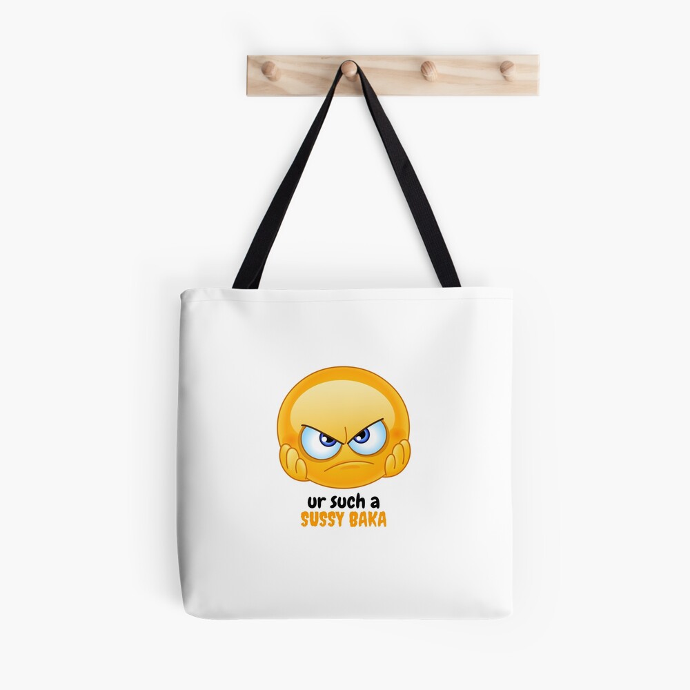 SUSSY BAKA | MEME | with smiley face Sticker for Sale by Clear-Fashions