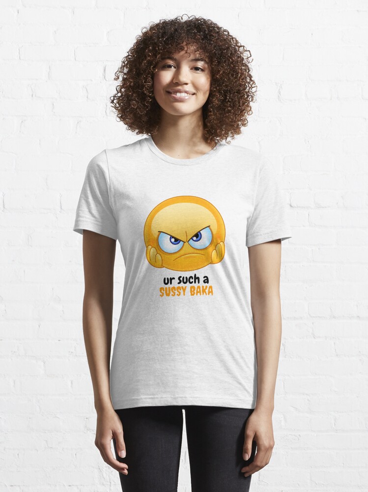 SUSSY BAKA | MEME | with smiley face Sticker for Sale by Clear-Fashions