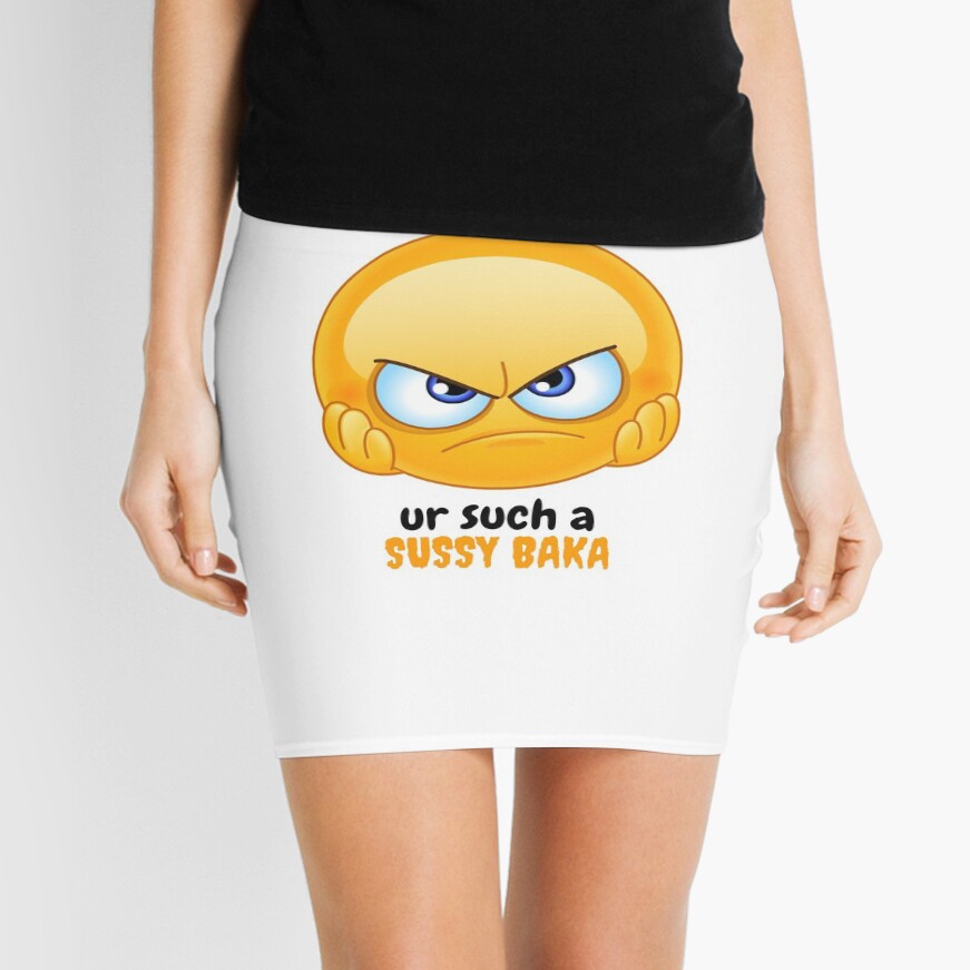 SUSSY BAKA | MEME | with smiley face Sticker for Sale by Clear-Fashions