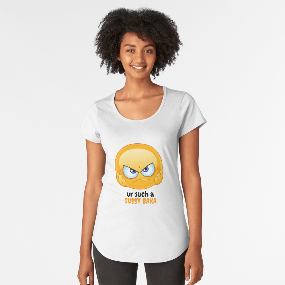 SUSSY BAKA | MEME | with smiley face Sticker for Sale by Clear-Fashions