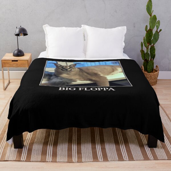 Big floppa demotivational Meme Gift For Men and Women, Gift For Father Day, Gift Halloween Day, Gift Thanksgiving, Gift Christmas Day Throw Blanket