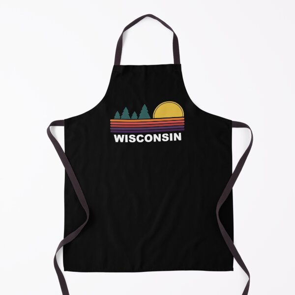 Item preview, Wisconsin State Retro Sunset Pine Trees White Lettering designed and sold by Spaceshipsells.