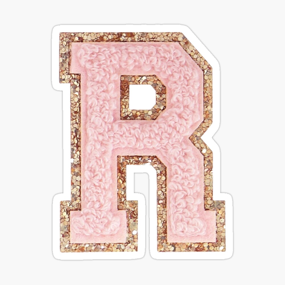 R letter patch Stoney Clover Lane Sticker for Sale by Amanda