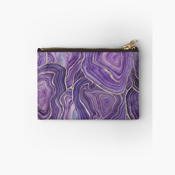 Item preview, Purple and Gold Watercolor Agate stone pattern, lovely and soft swirls of purple and aqua colors with gold accents designed and sold by Orianah.