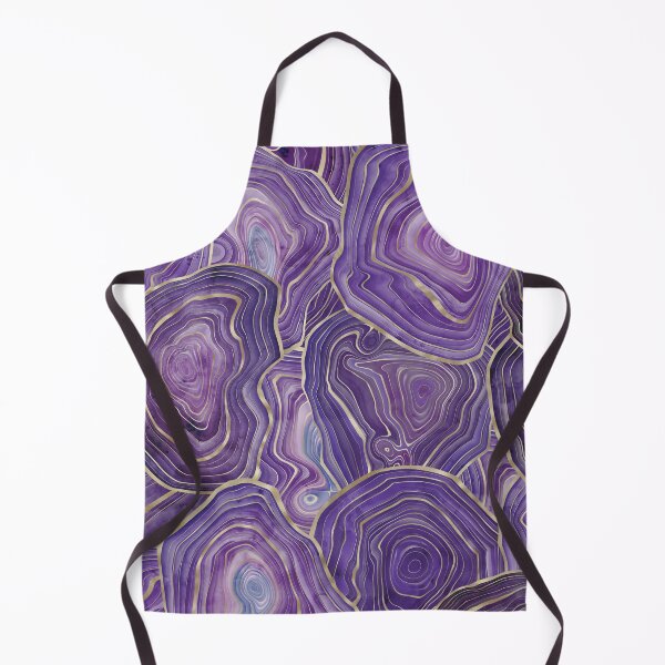 Item preview, Purple and Gold Watercolor Agate stone pattern, lovely and soft swirls of purple and aqua colors with gold accents designed and sold by Orianah.