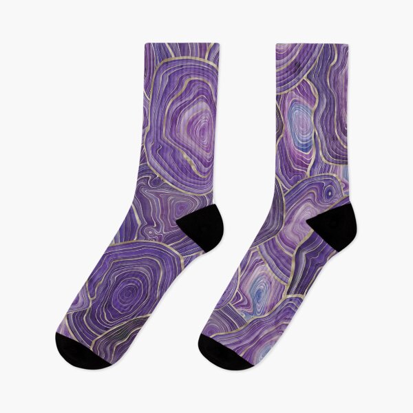 Item preview, Purple and Gold Watercolor Agate stone pattern, lovely and soft swirls of purple and aqua colors with gold accents designed and sold by Orianah.