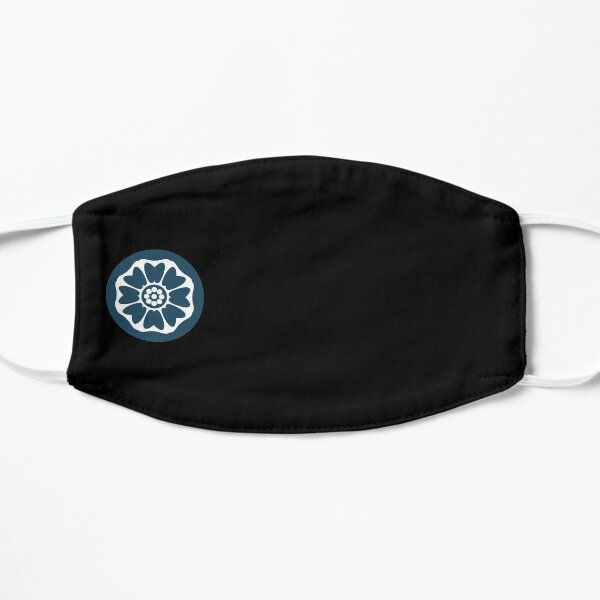 The White Lotus Tile (blue and white) Flat Mask