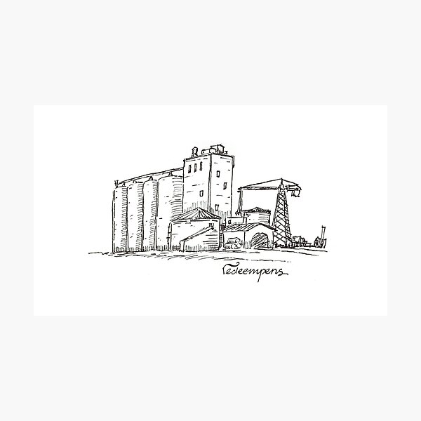 Grain Elevator Photographic Print