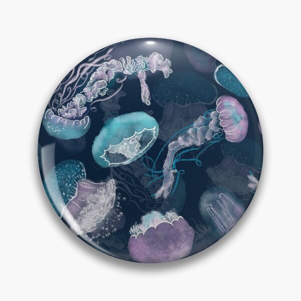 Item preview, Floating Jellies Ocean Blue designed and sold by Miwhi’s Shop.