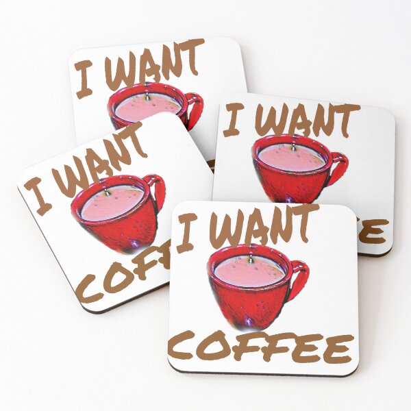 Item preview, I want coffee  designed and sold by FACELESS MONKEY.