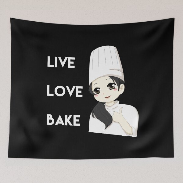 Item preview, Cute baking design. Live, love, bake. Baking quote designed and sold by efenem.