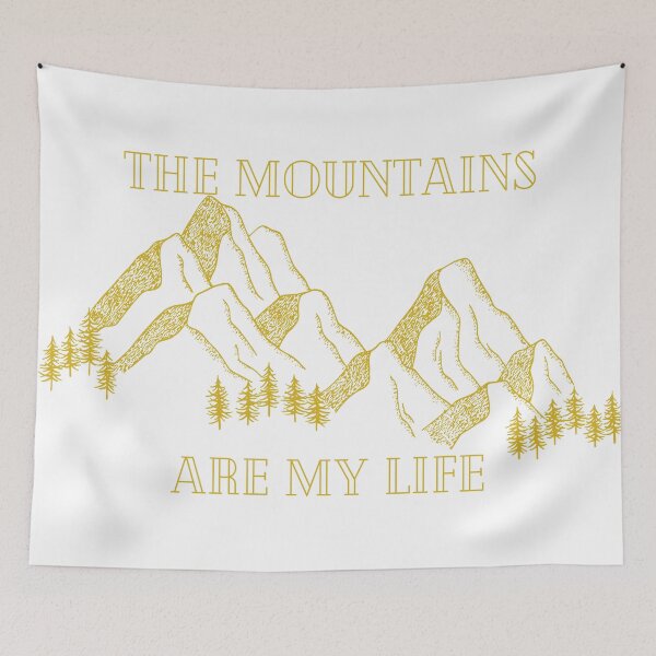 Item preview, The Mountains Are My Life/Golden Mountains and Trees designed and sold by ShaunSandhu.
