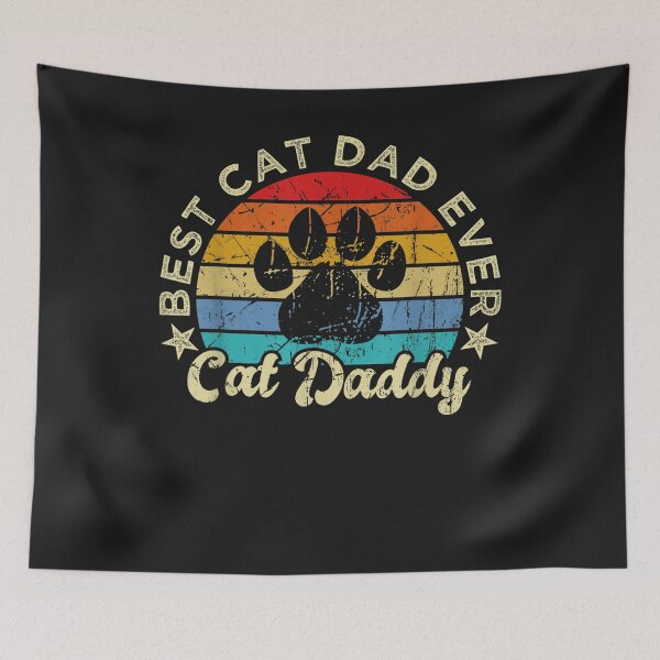 Artikelvorschau, Mens Funny Cat Daddy Shirt Cat Father Vintage Best Cat Dad Ever T-Shirt entworfen und verkauft von Lukifo-Quipo.