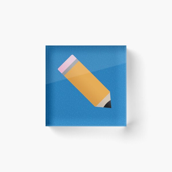 Teacher School Pencil Acrylic Block