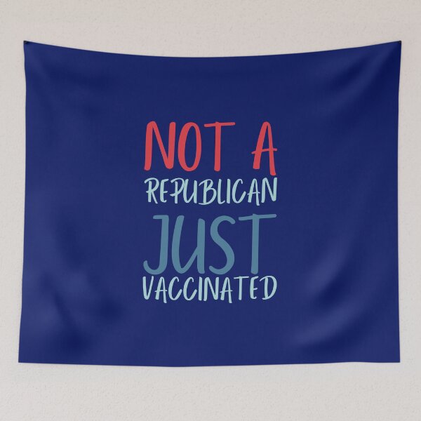 Item preview, not a republican just vaccinated designed and sold by Hey-Nice-Shirt.