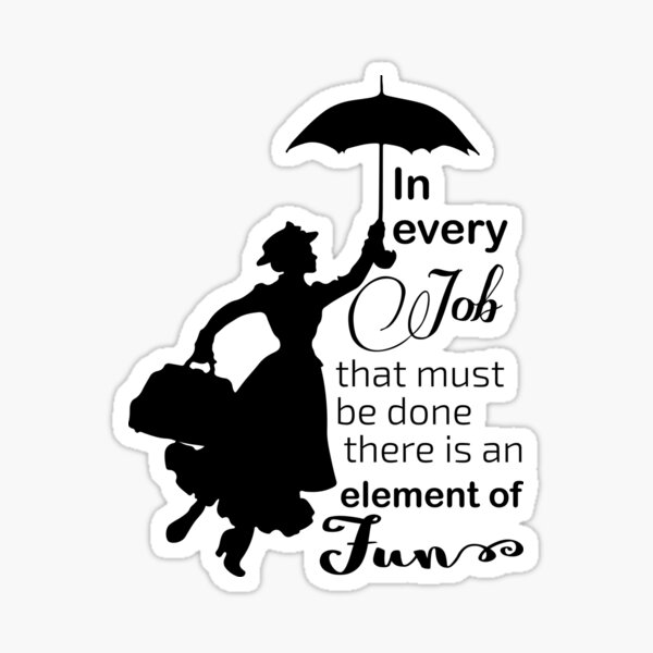 Vista previa del artículo con la obra «Elemento de diversión | Citas De Mary Poppins», diseñado y vendido por Conceptitude.