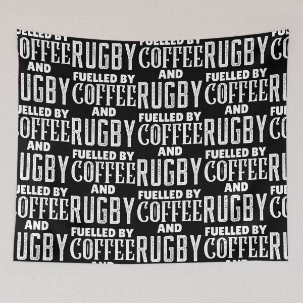 Item preview, Fuelled By Coffee And Rugby, Funny Rugby And Coffee Gift For Mum's, Dad's, Brother's, and Sister's designed and sold by BigJackTees.