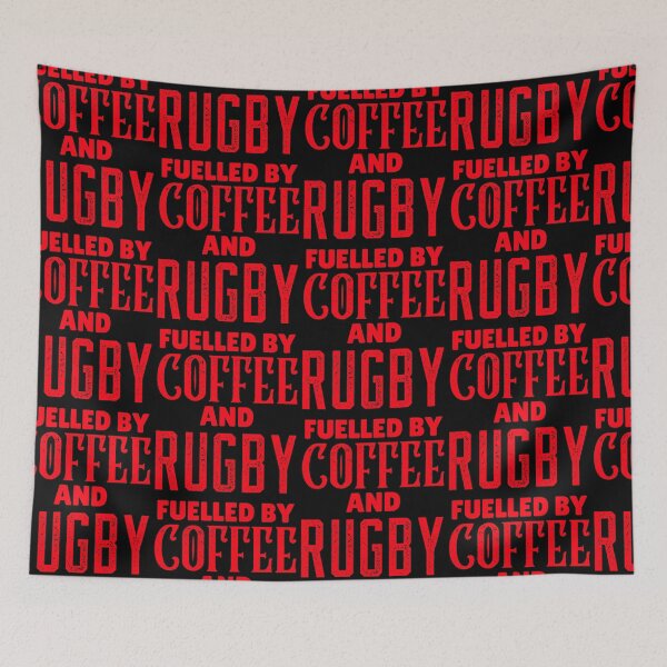Item preview, Fuelled By Coffee And Rugby, Funny Rugby And Coffee Gift For Mum's, Dad's, Brother's, and Sister's designed and sold by BigJackTees.