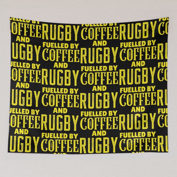 Item preview, Fuelled By Coffee And Rugby, Funny Rugby And Coffee Gift For Mum's, Dad's, Brother's, and Sister's designed and sold by BigJackTees.