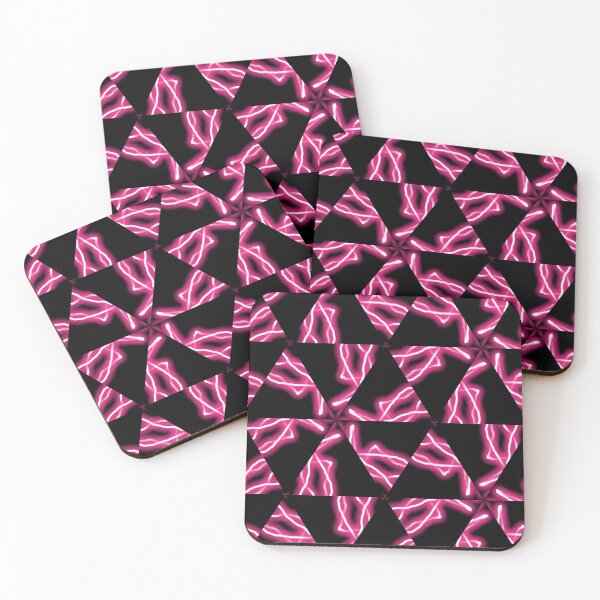 Item preview, geometric neon triangle pattern. designed and sold by ZubiyaArt.