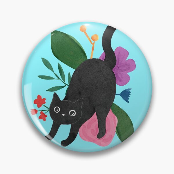 Item preview, Spooked Cat and Flowers designed and sold by cwoodAZ.