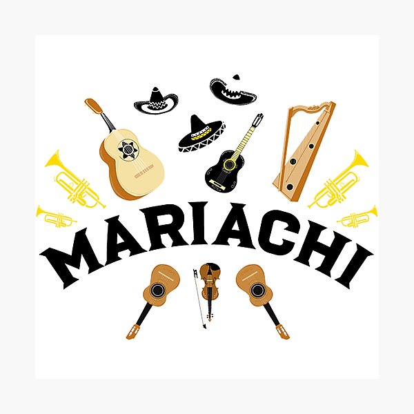 mariachi band pattern bridget Photographic Print