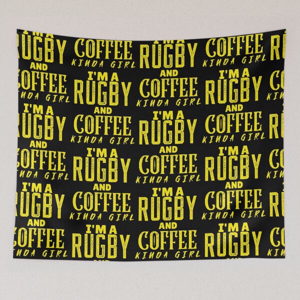 Item preview, I'm A Rugby And Coffee Kinda Girl, Funny Rugby And Coffee Gift For Mums, Aunties, Grandmothers And Sisters designed and sold by BigJackTees.