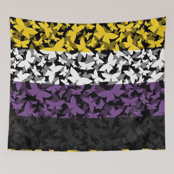 Item preview, Veil of Butterflies, Pride Series - Nonbinary designed and sold by StephOBrien.