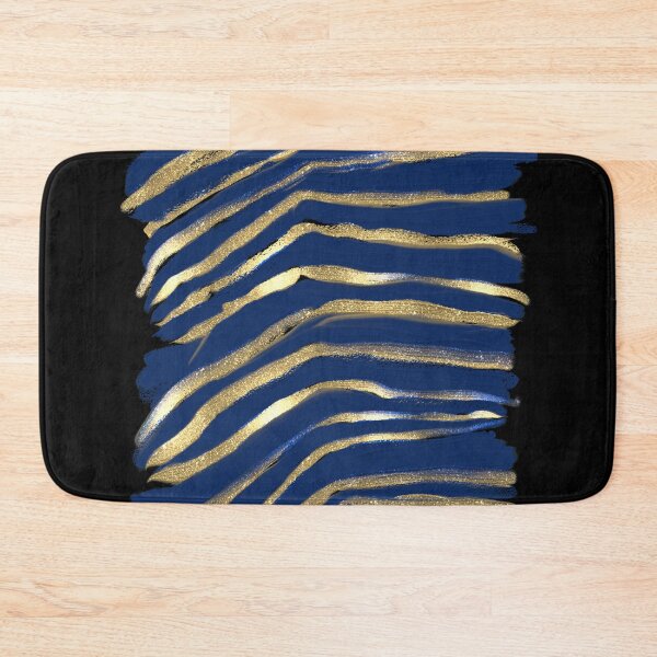 Item preview, Waves blue and gold abstract  designed and sold by Thecolourwheel.