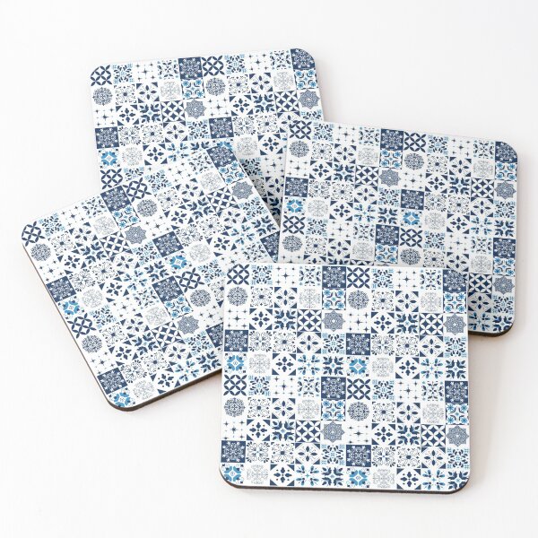 Item preview, Blue White Tiles Pattern designed and sold by Kalite.