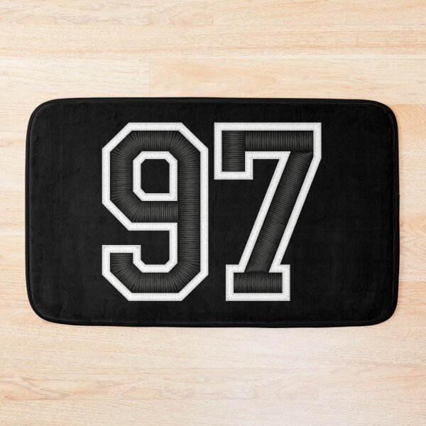 Item preview, 97 Black Jersey Sports Number ninety-seven Football 97 designed and sold by elhefe.