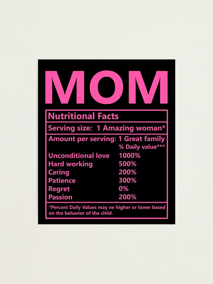 Gifts for Mom Funny Mom Nutrition Facts Coffee Mug - Vikings Warehouse