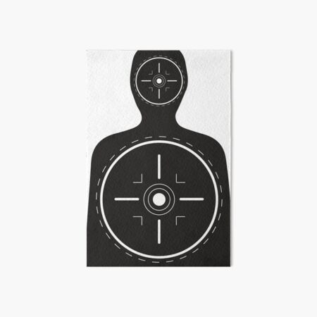 shooting target 4 art board print by humanwreckagerb redbubble