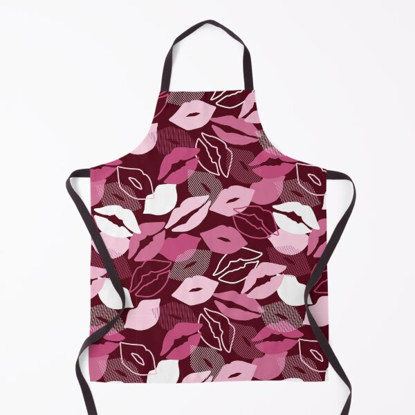 Item preview, Passionate Red Pink Lips Kissing Pattern and Typography designed and sold by FlinArt.